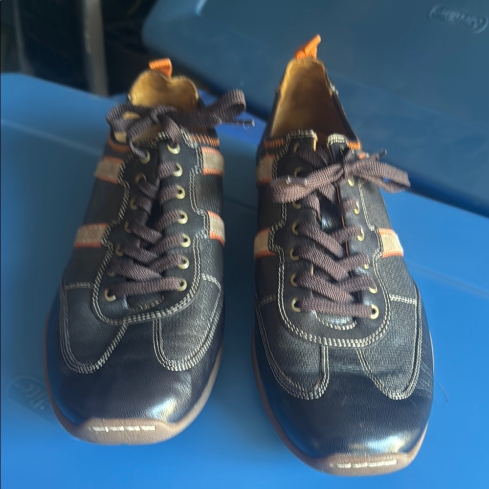 Men's Black and Orange Casual Shoes, Cole Haan 12